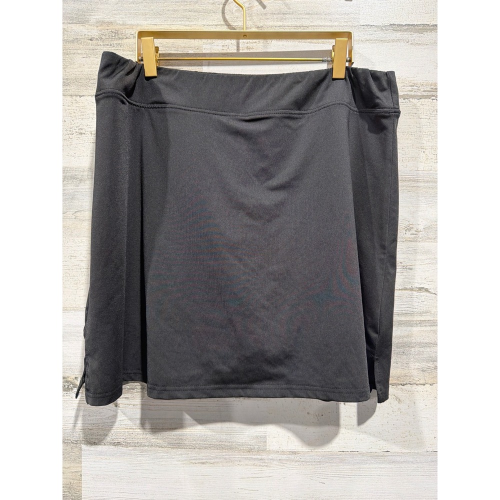 Ekouaer Skort Women XL Black Athletic Tennis Golf Mini Skirt EUC